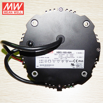 MeanWell 160W Spot Lighting Round LED Driver 48V voltaje constante IP 67 HBG-160-48A